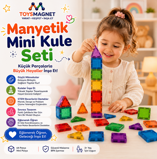 ToysMagnet™ Manyetik Mini Kule Seti